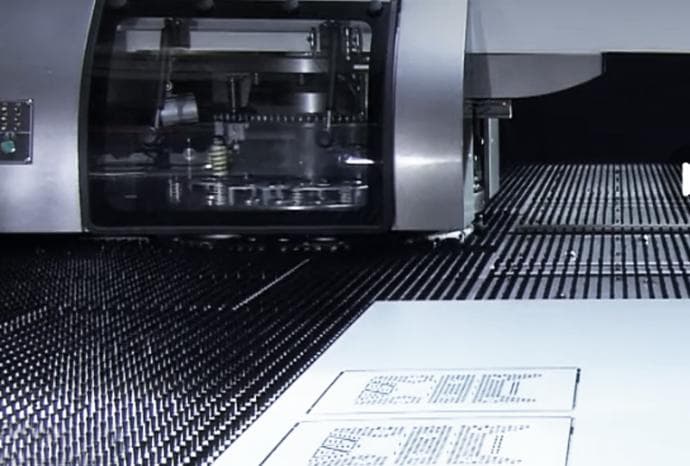 Tailift turret punch press processing sheet metal