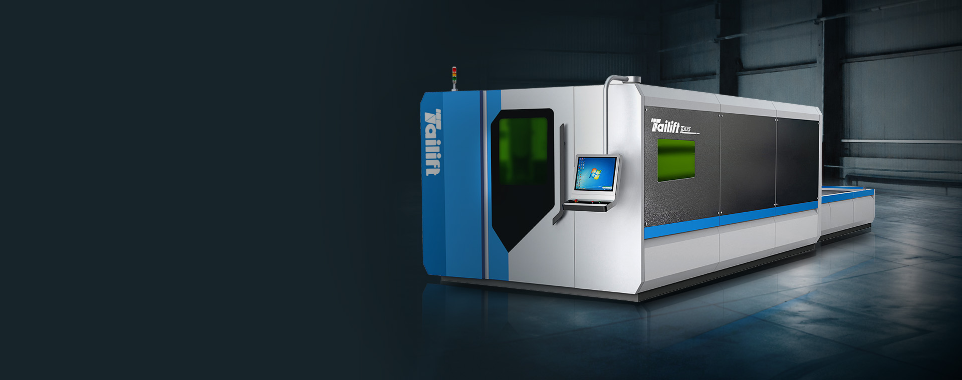 Tailift laser cutting machine in a modern factory